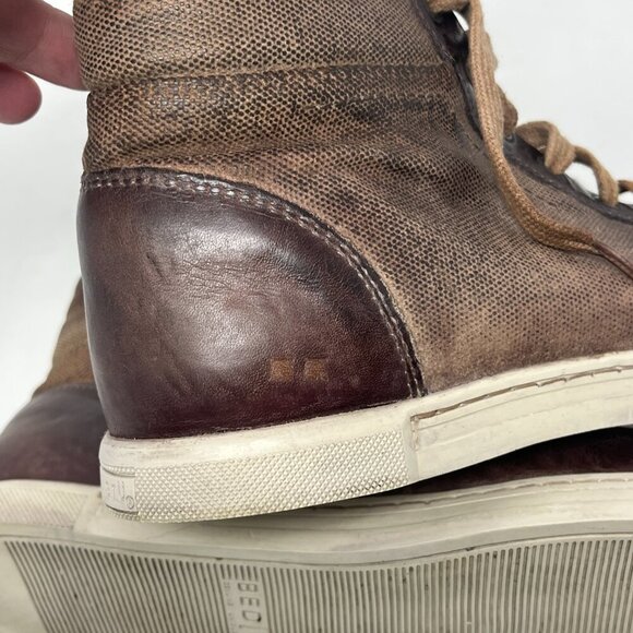 Bed Stu Workshop Lordmind men's high-top sneakers brown 8 leather - Picture 7 of 10